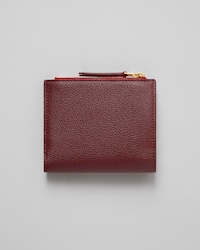 COMPACT WALLET TRIOMPHE STAMP IN GRAINED SUPPLE CALFSKIN - SYRAH / ULTRA RED - WALLETS - 2 | CELINE