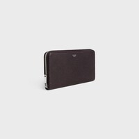 Large zipped wallet IN GRAINED CALFSKIN - ESPRESSO - WALLETS - 2 | CELINE