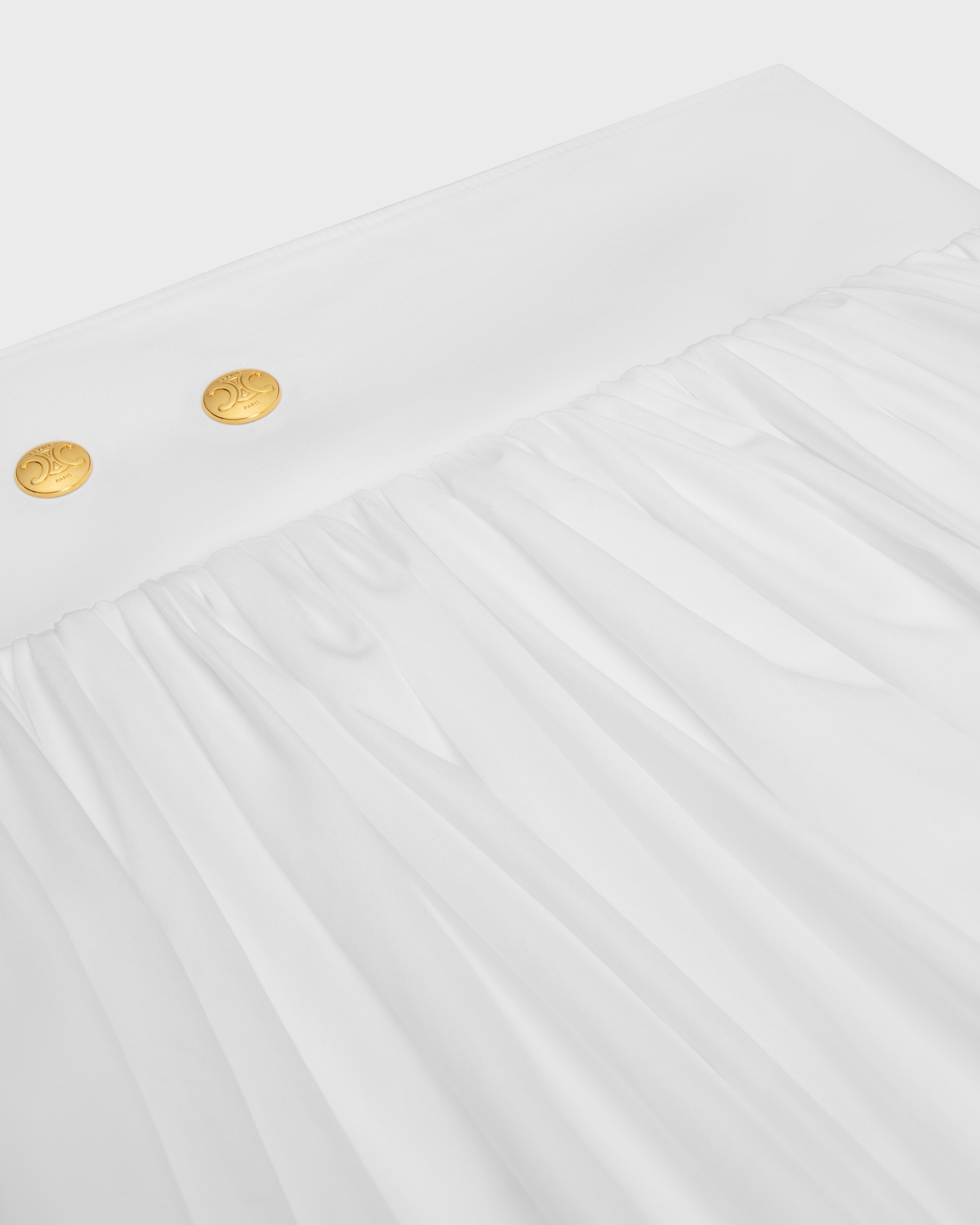 skirt IN COTTON POPLIN - WHITE | CELINE