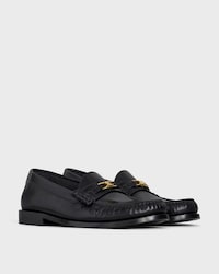 CELINE LUCO LOAFER IN POLISHED BULLSKIN - BLACK -  - 2 | CELINE
