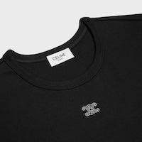 t-shirt triomphe jersey coton côtelé - NOIR / BLANC -  - 2 | CELINE
