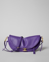 LITTLE HALFMOON SOFT TRIOMPHE IN SUPPLE SHINY LAMBSKIN - PURPLE - ALL BAGS - 1 | CELINE