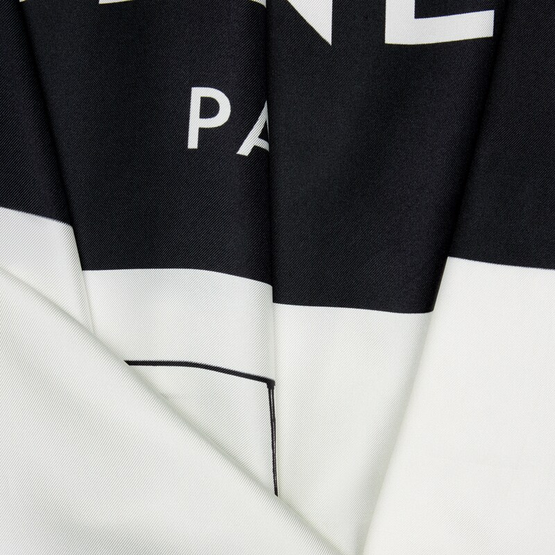 BIENVENUE BANDANA 55 - IVORY/BLACK -  - 1 | CELINE