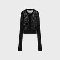 CÁRDIGAN DE GANCHILLO DE ALGODÓN - NEGRO -  - 2 | CELINE