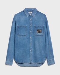 shirt IN COTTON DENIM - INDIGO WHISPER -  - 1 | CELINE
