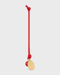 MAISON CELINE MEDALLION CHARM IN SMOOTH LAMBSKIN AND METAL - ULTRA RED - ACCESSORIES - 2 | CELINE