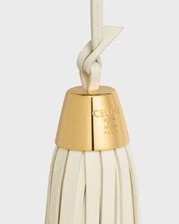 TASSEL CHARM IN SMOOTH LAMBSKIN - ULTRA WHITE - BAG CHARMS - 2 | CELINE