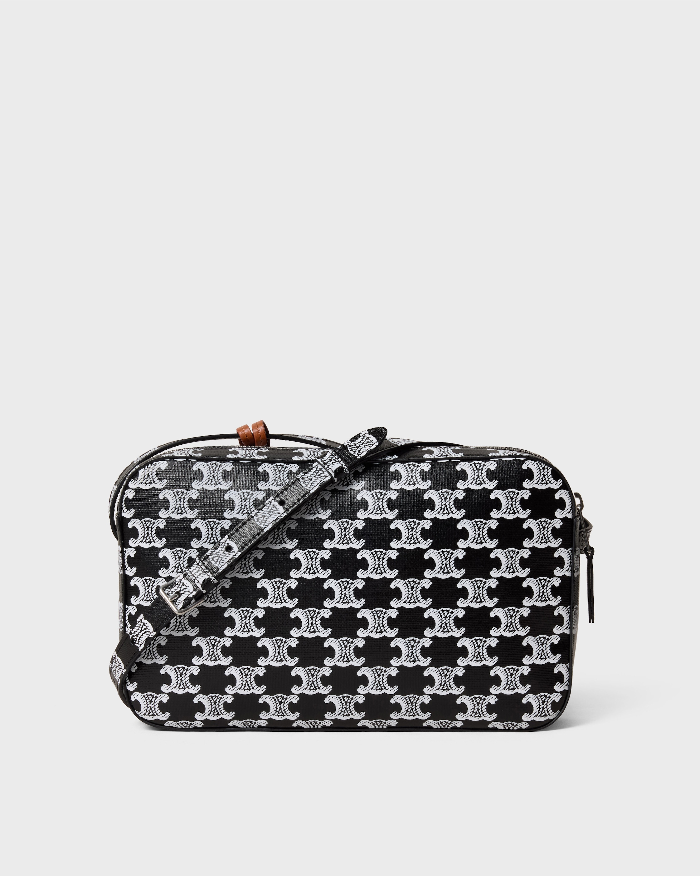 MESSENGER BAG WITH CHARM IN TRIOMPHE CANVAS AND SMOOTH LAMBSKIN