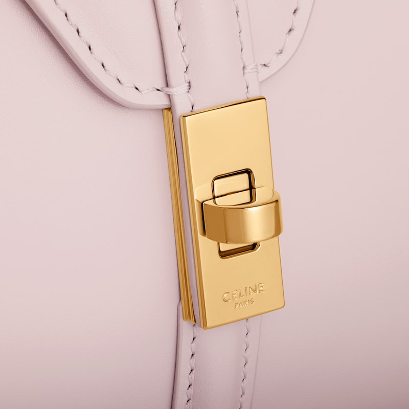 MINI 16 in satinated calfskin - PASTEL PINK - MORE LINES - 1 | CELINE