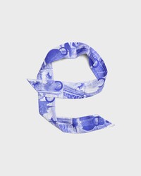 lavalliere IN silk twill - WHITE/BLUE -  - 2 | CELINE
