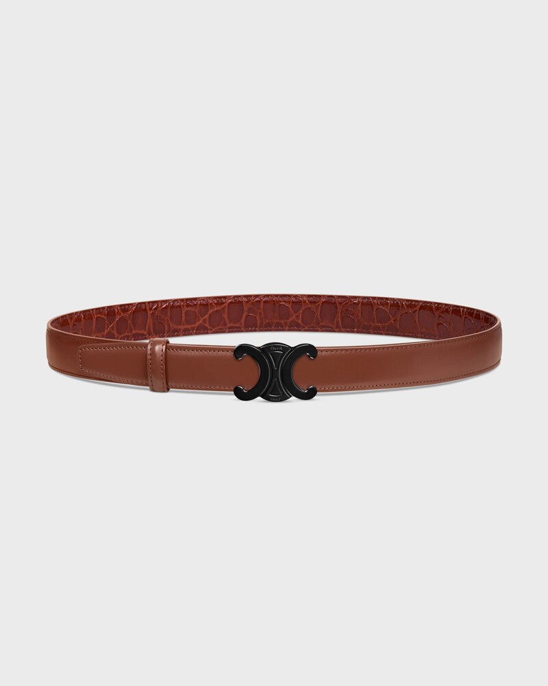 lani&egrave;re de ceinture r&eacute;versible 25MM Taurillon et Veau fa&ccedil;on crocodile -  -  - 1 | CELINE
