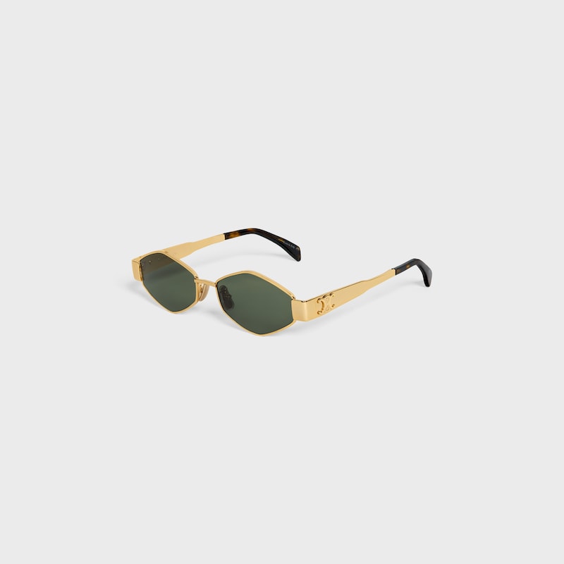 Triomphe Metal 02 Sunglasses in Metal - GOLD / GREEN -  - 1 | CELINE