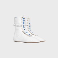 BALLET HIGH - LACE-UP BOOT IN LAMBSKIN - Ultra White -  - 2 | CELINE