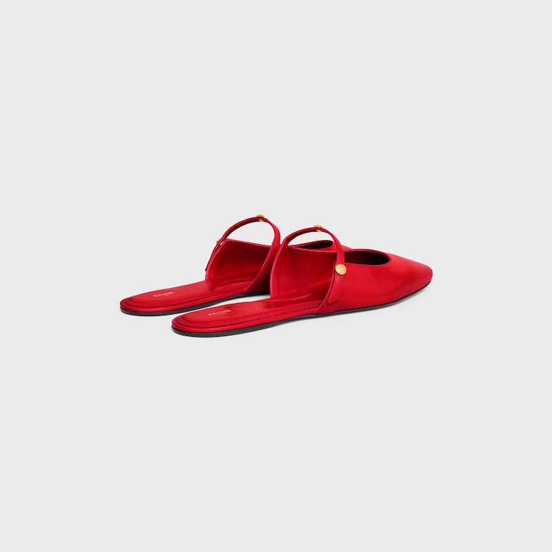 MULE MACARON EN CUIR DE CH&Egrave;VRE - ULTRA ROUGE -  - 1 | CELINE