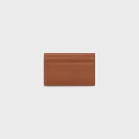 CARD HOLDER IN SMOOTH LAMBSKIN - TAN / BLACK - NEW - 2 | CELINE