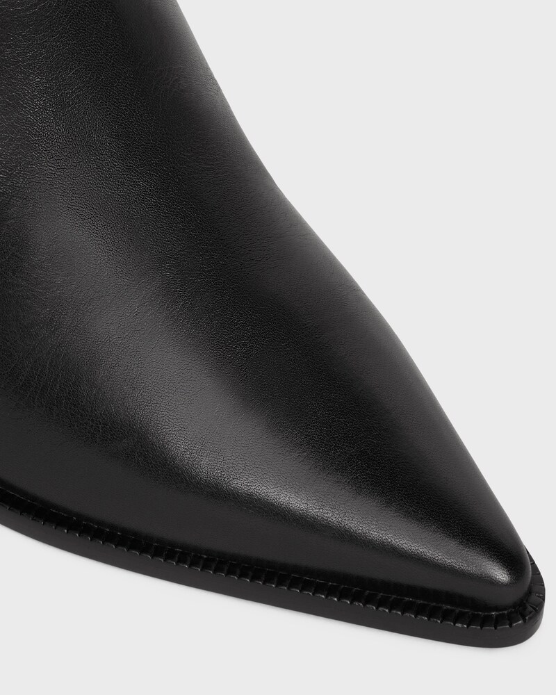 BOTTINE ZIPP&Eacute;E AVEC TRIOMPHE CELINE VERNEUIL CUIR DE VEAU - Noir -  - 1 | CELINE