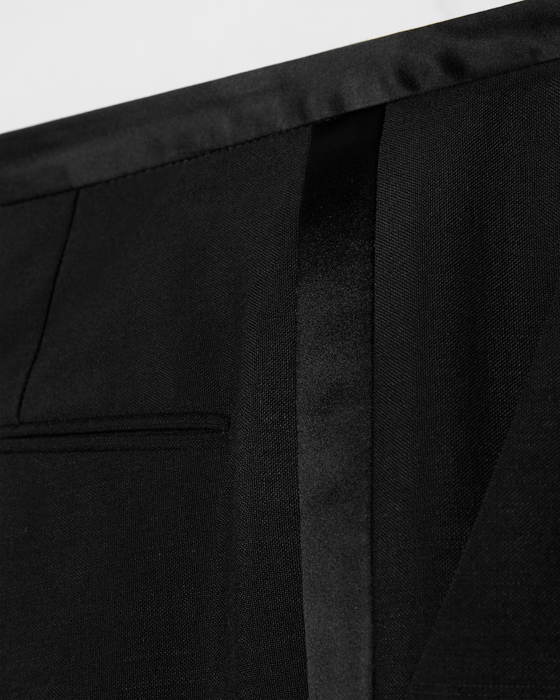 tux trousers IN mohair wool - BLACK -  - 1 | CELINE