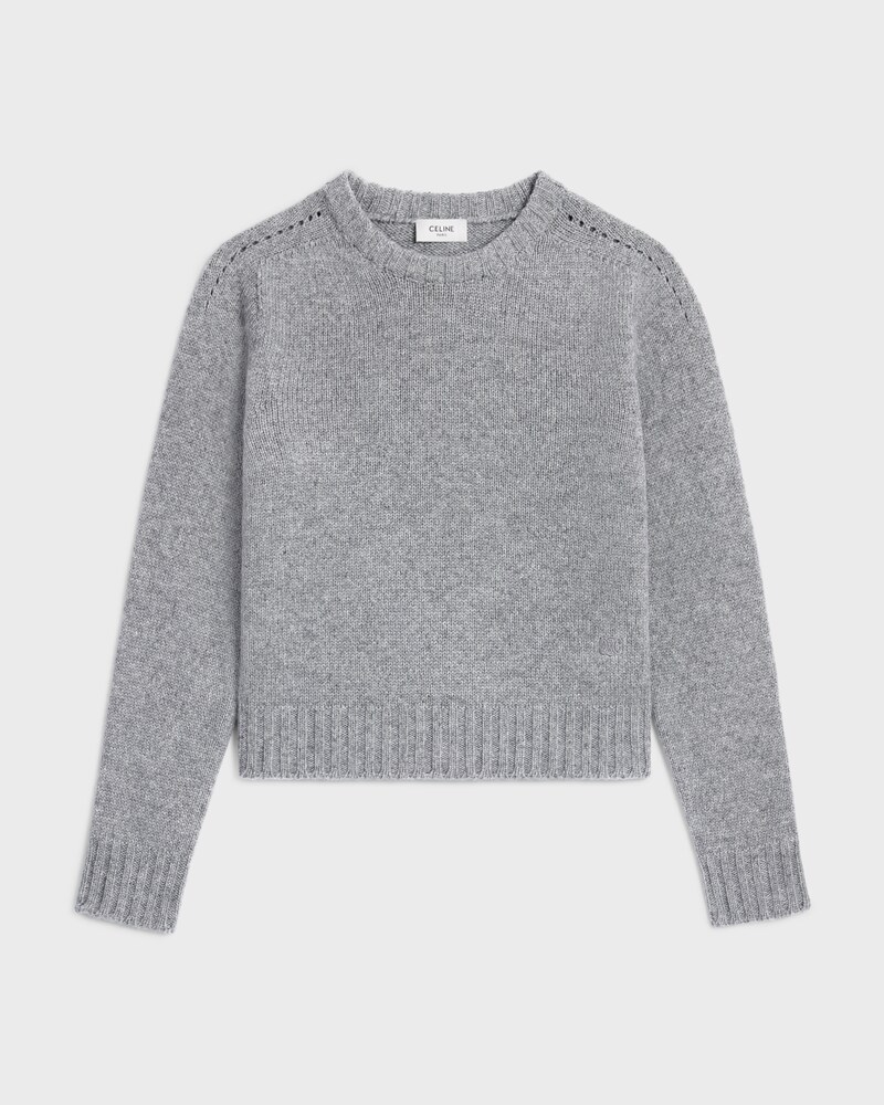 pull col rond cachemire seamless - MEDIUM GREY -  - 1 | CELINE