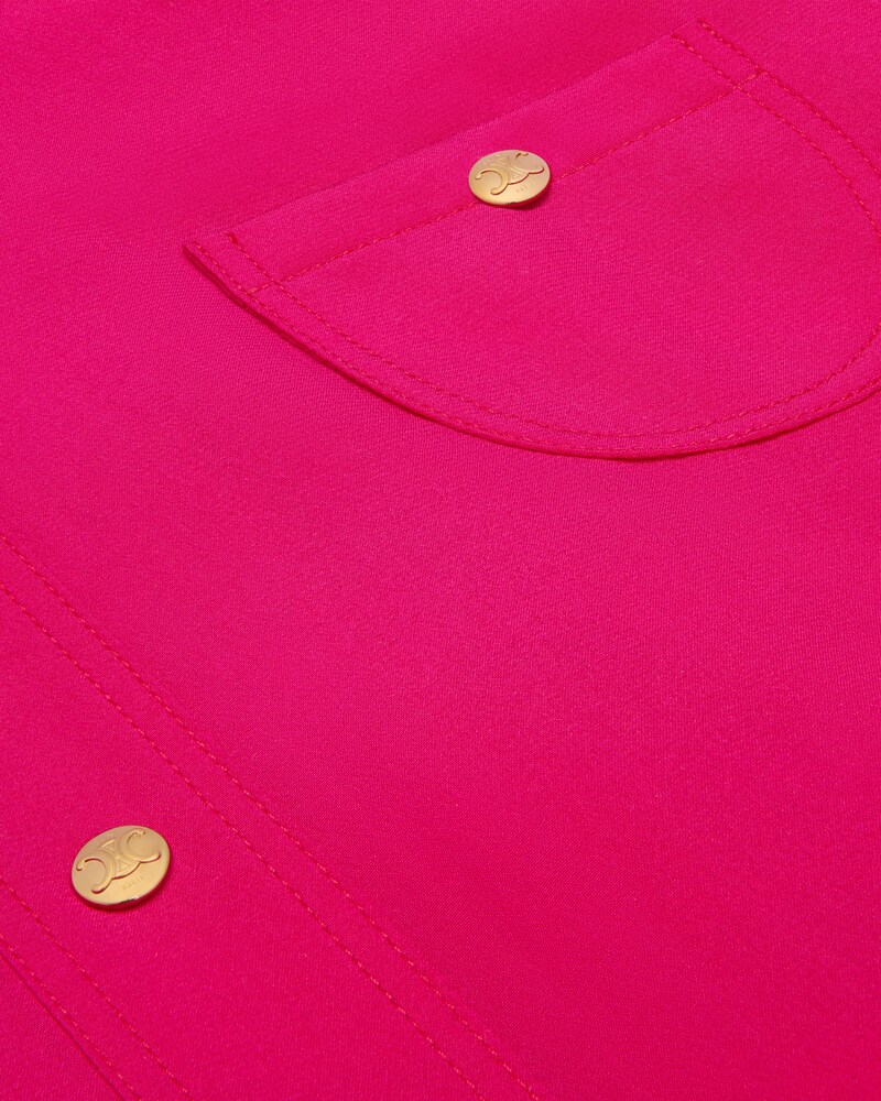dress IN acetate silk crepe - FUSHIA -  - 1 | CELINE