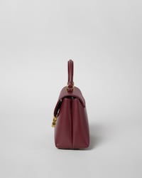 TEEN NINO BAG IN SMOOTH SATINATED CALFSKIN WITH ENAMEL CLOSURE - SYRAH - NINO - 2 | CELINE