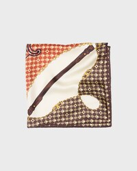 bandana IN silk twill - CREAM/BROWN/TAN -  - 2 | CELINE