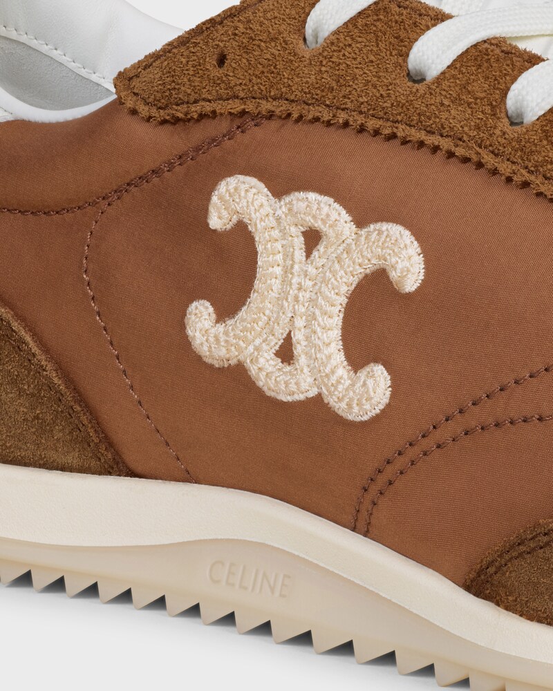 SNEAKER RACER EN NYLON, CUIR DE VEAU VELOURS ET CUIR DE VEAU - SAHARA -  - 1 | CELINE