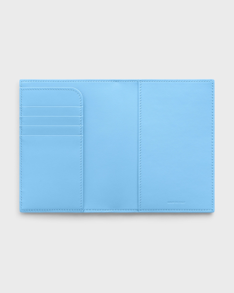 PASSPORT COVER TAKEAWAY IN SMOOTH LAMBSKIN - SKY BLUE / RED - NEW - 1 | CELINE