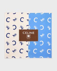 square IN silk twill - OFFWHITE/ BLUE SKY -  - 1 | CELINE