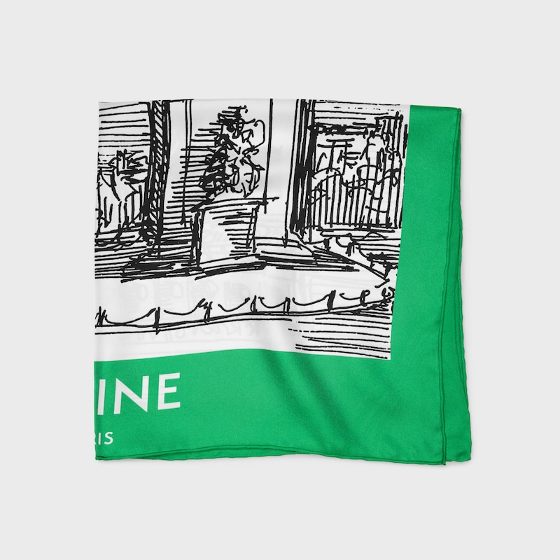 ARC BANDANA 55 - GREEN/WHITE/BLACK -  - 1 | CELINE