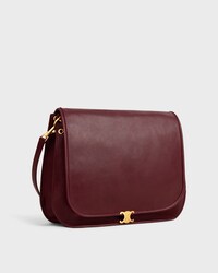 SOFT TRIOMPHE BESACE  IN SUPPLE SHINY LAMBSKIN - SYRAH - all bags test - 2 | CELINE