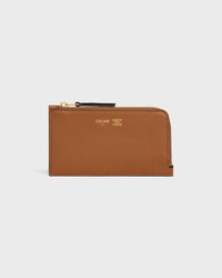 PORTE-CARTES LONG ZIPPé VEAU SOUPLE GRAINé - SOFT TAN / Crème - PORTE-CARTES - 1 | CELINE