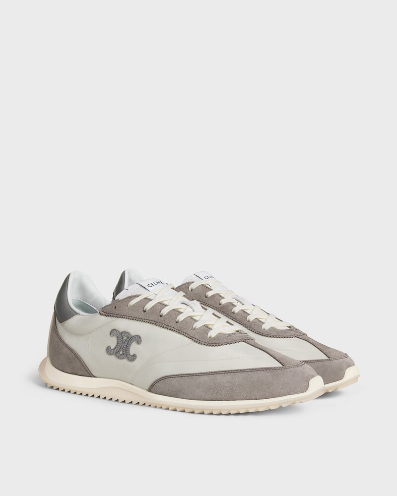 SNEAKER RACER EN NYLON, CUIR DE VEAU VELOURS ET CUIR DE VEAU - Gris -  - 1 | CELINE