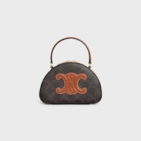 SAC DEMI-LUNE MINI MODÈLE toile triomphe et veau - TAN - CADEAUX ESSENTIELS - 1 | CELINE