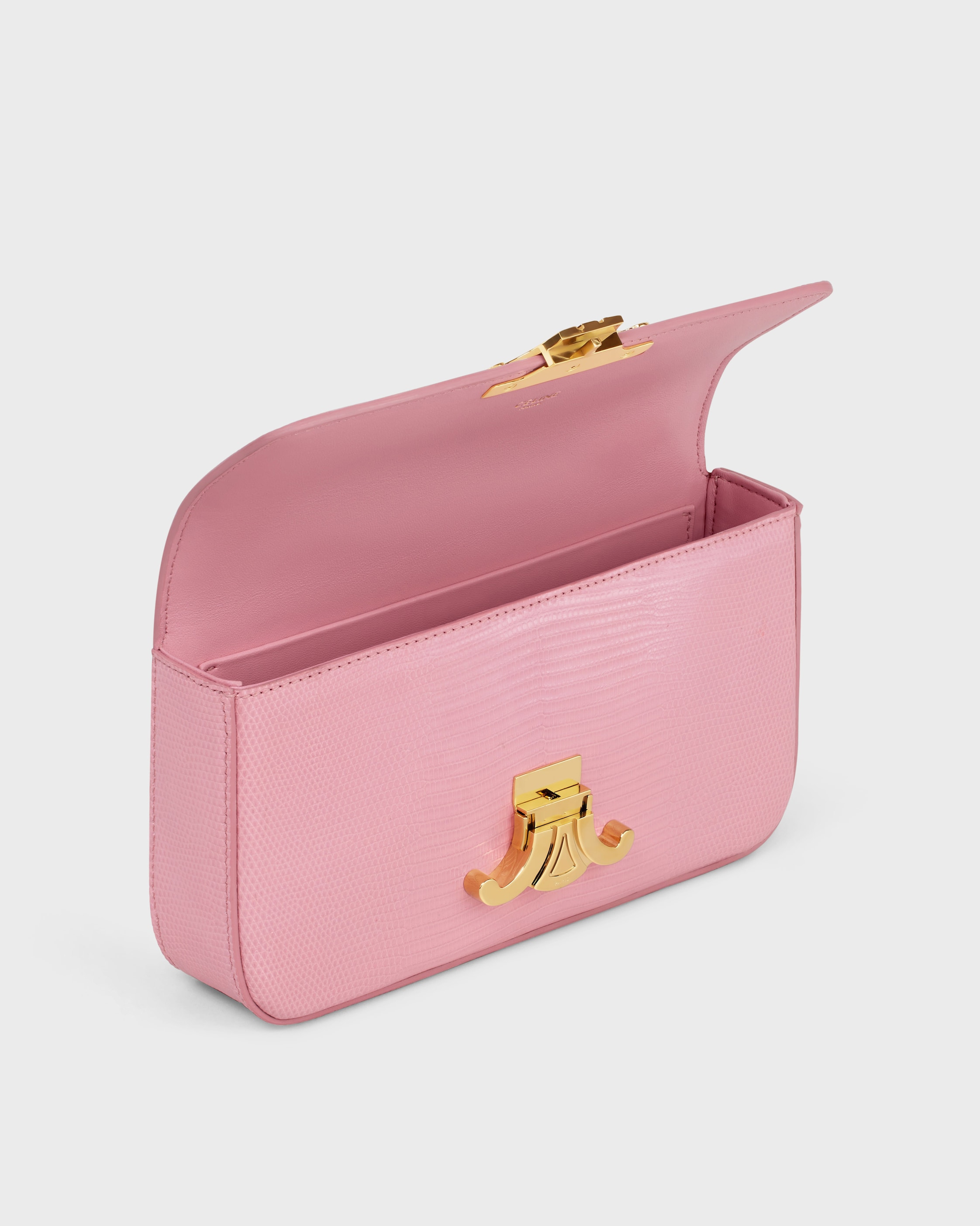 CHAIN SHOULDER BAG CLAUDE IN LIZARD - ROSE | CELINE