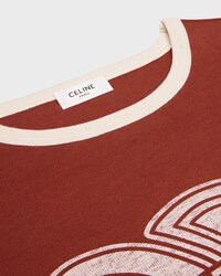 70's t-shirt IN cotton jersey - COGNAC/CREAM -  - 2 | CELINE