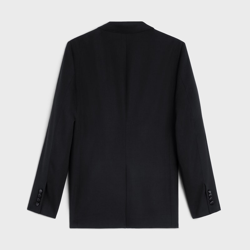 classic tux jacket IN grain de poudre wool - BLACK -  - 1 | CELINE