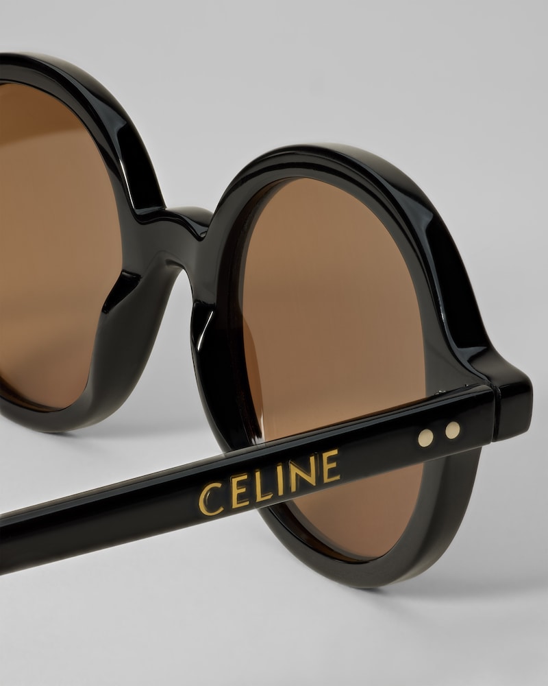 Lunettes de soleil Circle en Ac&eacute;tate - Noir -  - 1 | CELINE
