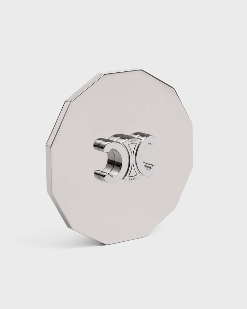CANDLE TRIOMPHE LID IN STEEL - SILVER - HOME - 1 | CELINE