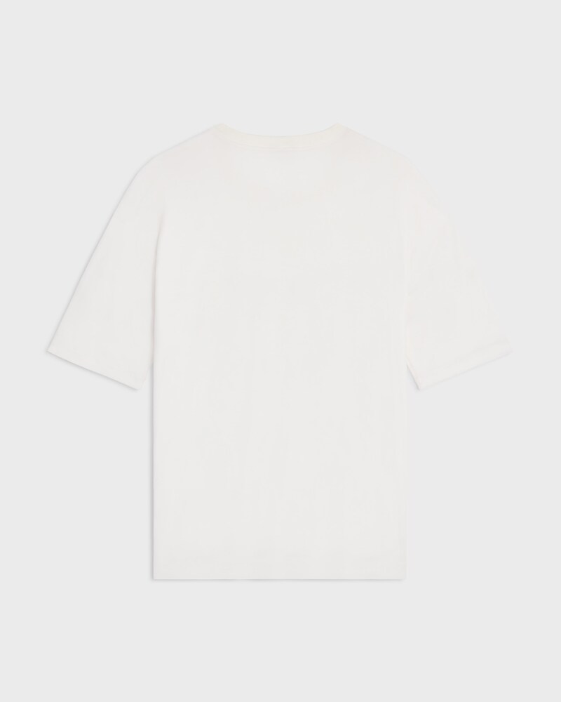 double layered t-shirt IN FINE COTTON JERSEY - OFF WHITE / BLACK -  - 1 | CELINE