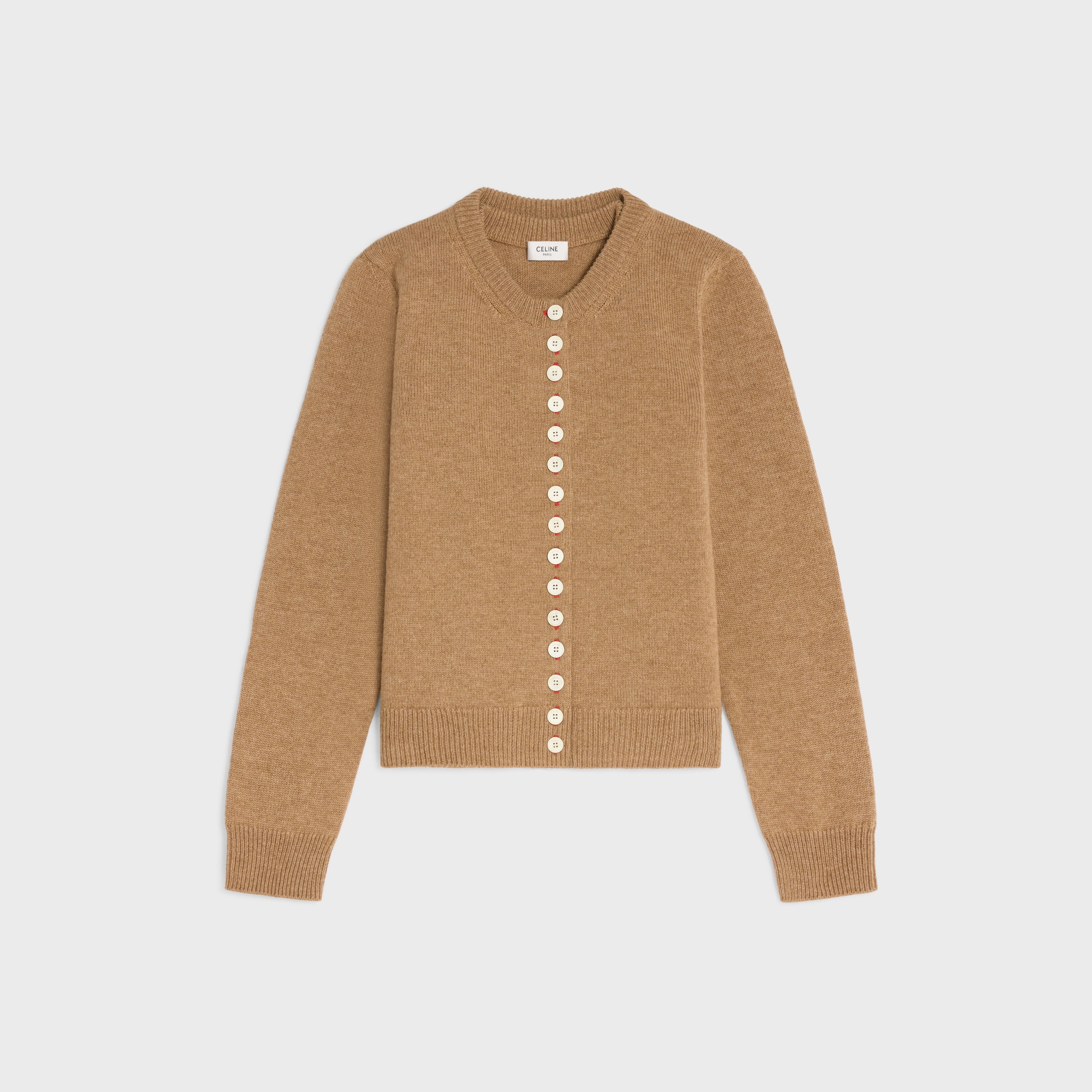 twinset cardigan IN heritage cashmere - CAMEL | CELINE