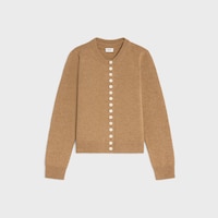 CONJUNTO DE CÁRDIGAN DE CACHEMIRA HERITAGE - CAMEL -  - 1 | CELINE