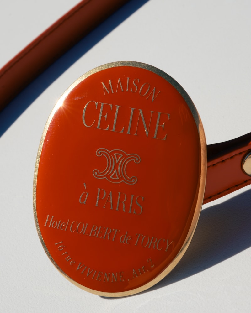 MINI MAISON CELINE BELT 13MM IN TAURILLON LEATHER WITH VARNISHED BUCKLE - ULTRA RED -  - 1 | CELINE