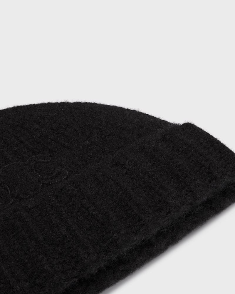 triomphe beanie IN cashmere silk - BLACK -  - 1 | CELINE