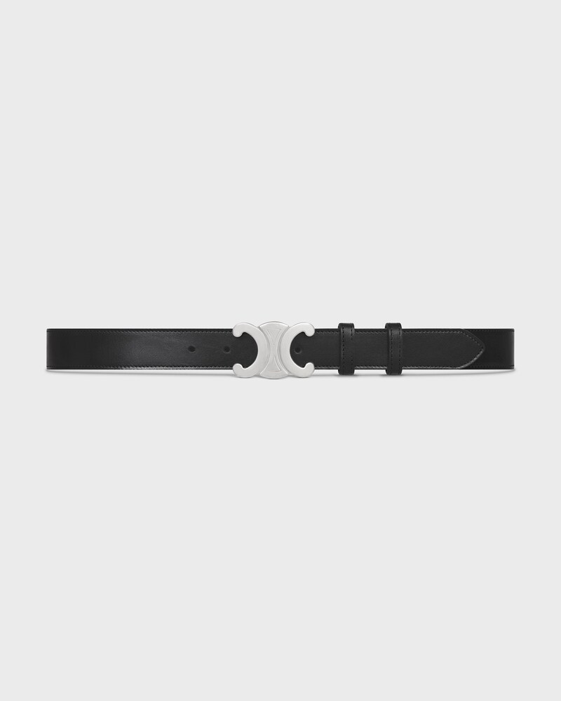 Ceinture triomphe 30MM Veau effet Vieilli - NOIR -  - 1 | CELINE