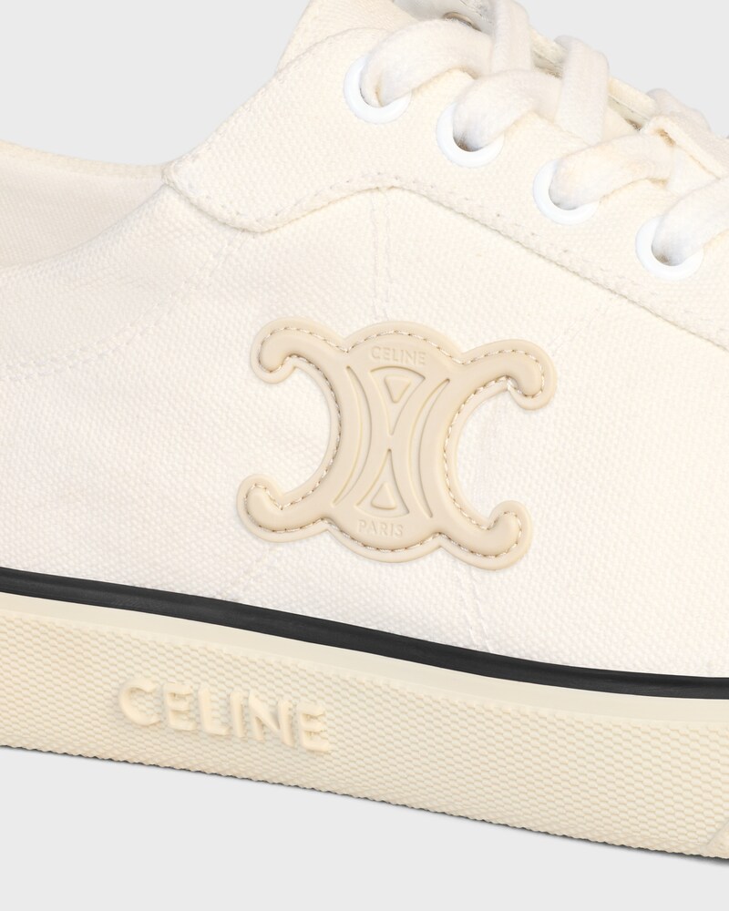 ALAN SNEAKER WITH TRIOMPHE IN Canvas - OPTIC WHITE -  - 1 | CELINE