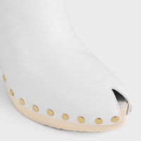 ZUECO CON TACÓN RIVE DE PIEL DE BECERRO - BLANCO -  - 2 | CELINE