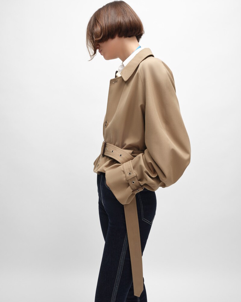 jacket IN COTTON AND WOOL GABARDINE - BEIGE -  - 1 | CELINE