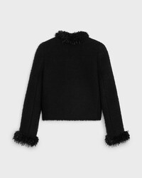 CHAQUETA CHELSEA DE CACHEMIRA Y LANA TRENZADA - NEGRO -  - 2 | CELINE