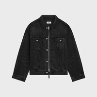 เสื้อทรักเกอร์แจ็กเก็ต เดนิมคอตตอน - ฟอกสีแม็กซ์แบล็ค -  - 1 | CELINE