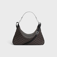 Large Romy IN Triomphe canvas and calfskin - BLACK - GIFT FINDER - 2 | CELINE